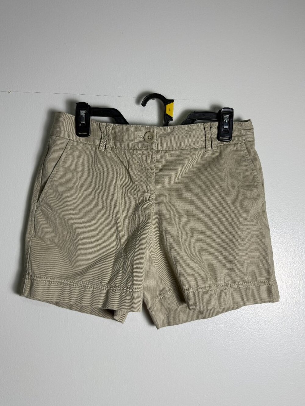 Loft Mid Rise Chino Khaki Casual Shorts, Woman's Size 0